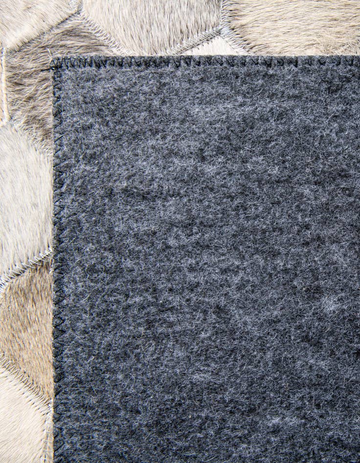 Detail image of  2' 2 x 4' 1 Cowhide Leather Runner Rug