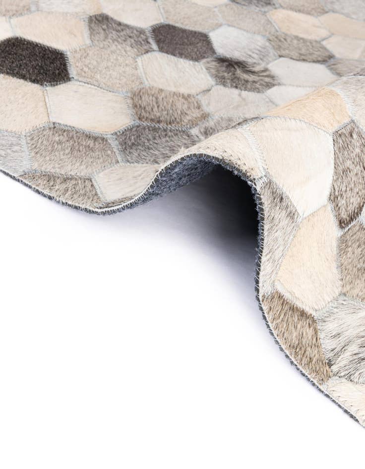 Detail image of  2' 2 x 4' 1 Cowhide Leather Runner Rug