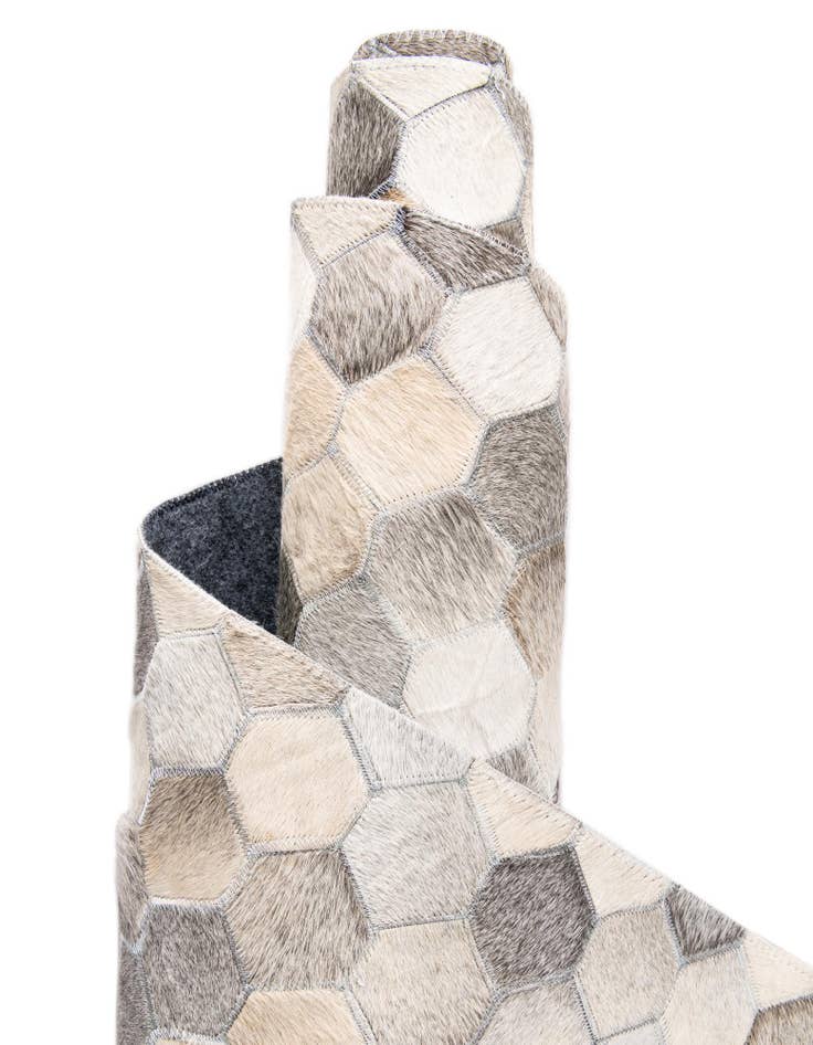 Detail image of  2' 2 x 4' 1 Cowhide Leather Runner Rug