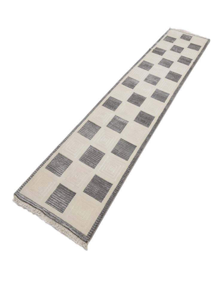 Detail image of  2' 7 x 13' 5  Hand Knotted Darya Wool Runner Rug