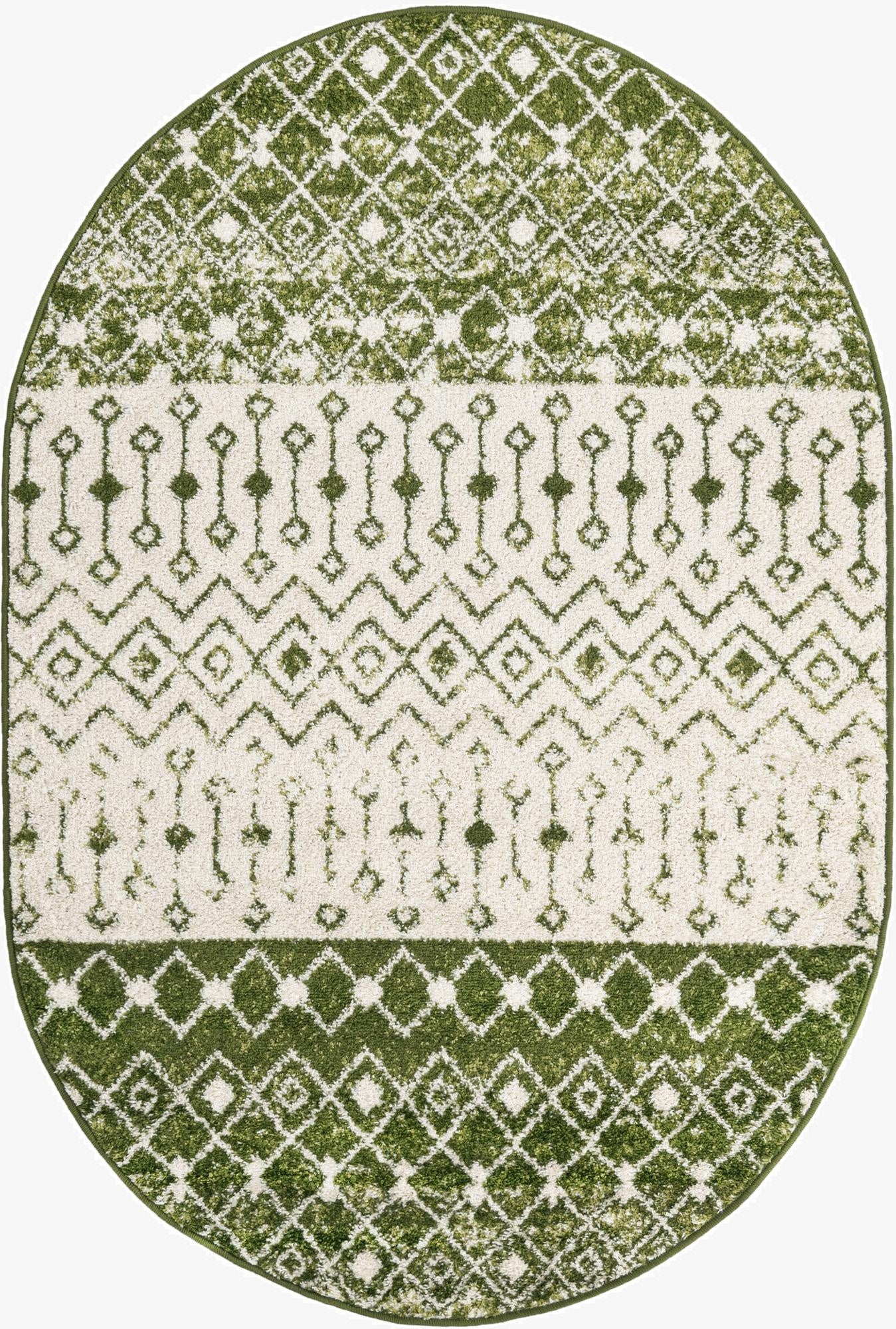  4' x 6' Moroccan Trellis Oval Rug