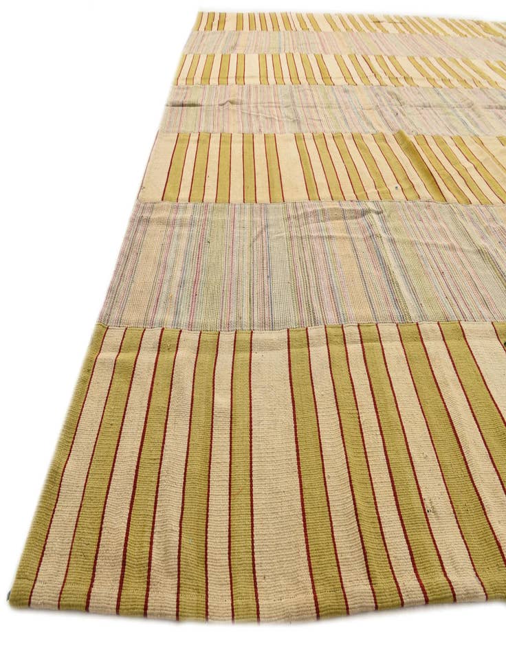 Detail image of  10' 5 x 12' 4  Hand Woven Kilim Modern Wool Rug