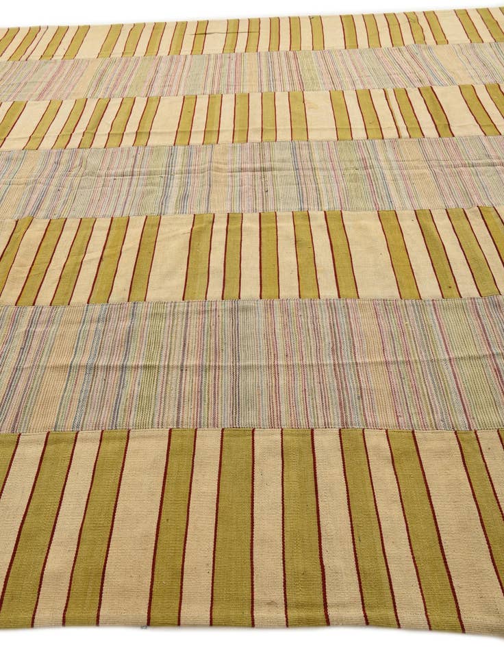 Detail image of  10' 5 x 12' 4  Hand Woven Kilim Modern Wool Rug