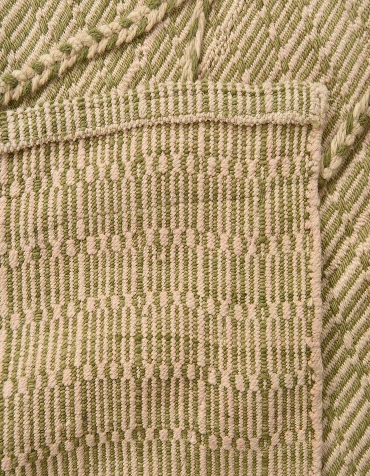 Detail image of  5' 9 x 9' 3  Hand Knotted Moroccan Wool Rug