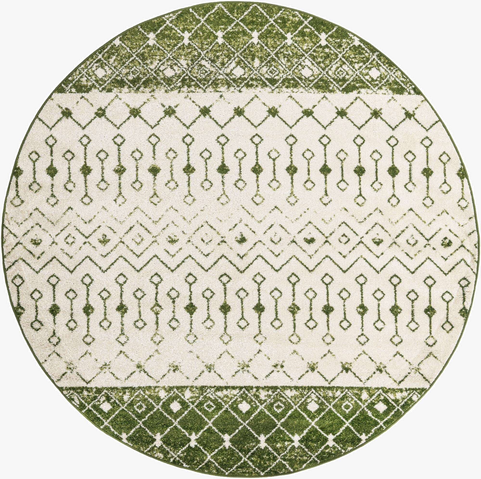  7' 10 x 7' 10 Moroccan Trellis Round Rug