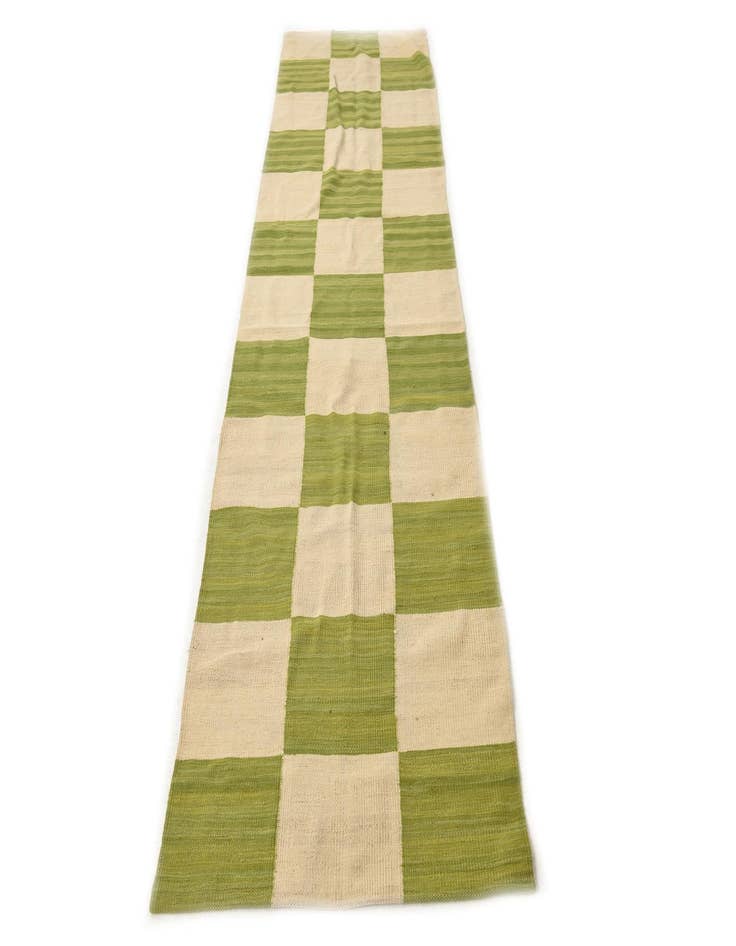 Detail image of  2' 8 x 9' 10  Hand Woven Kilim Modern Wool Runner Rug