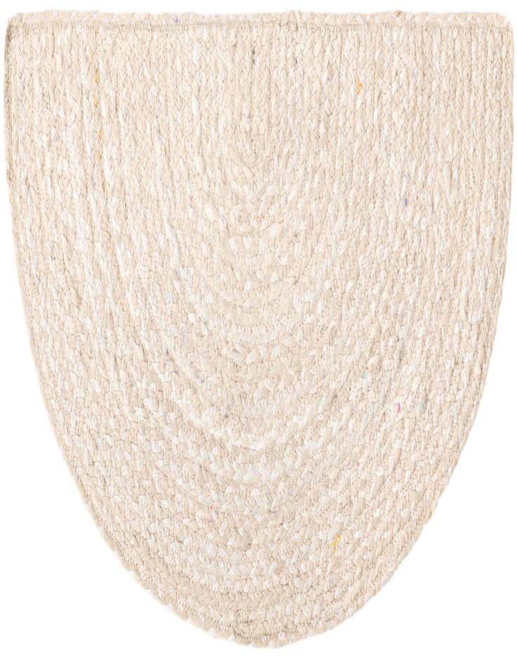 Detail image of  2' 2 x 3' 7  Hand Braided Chindi Hearth Rug