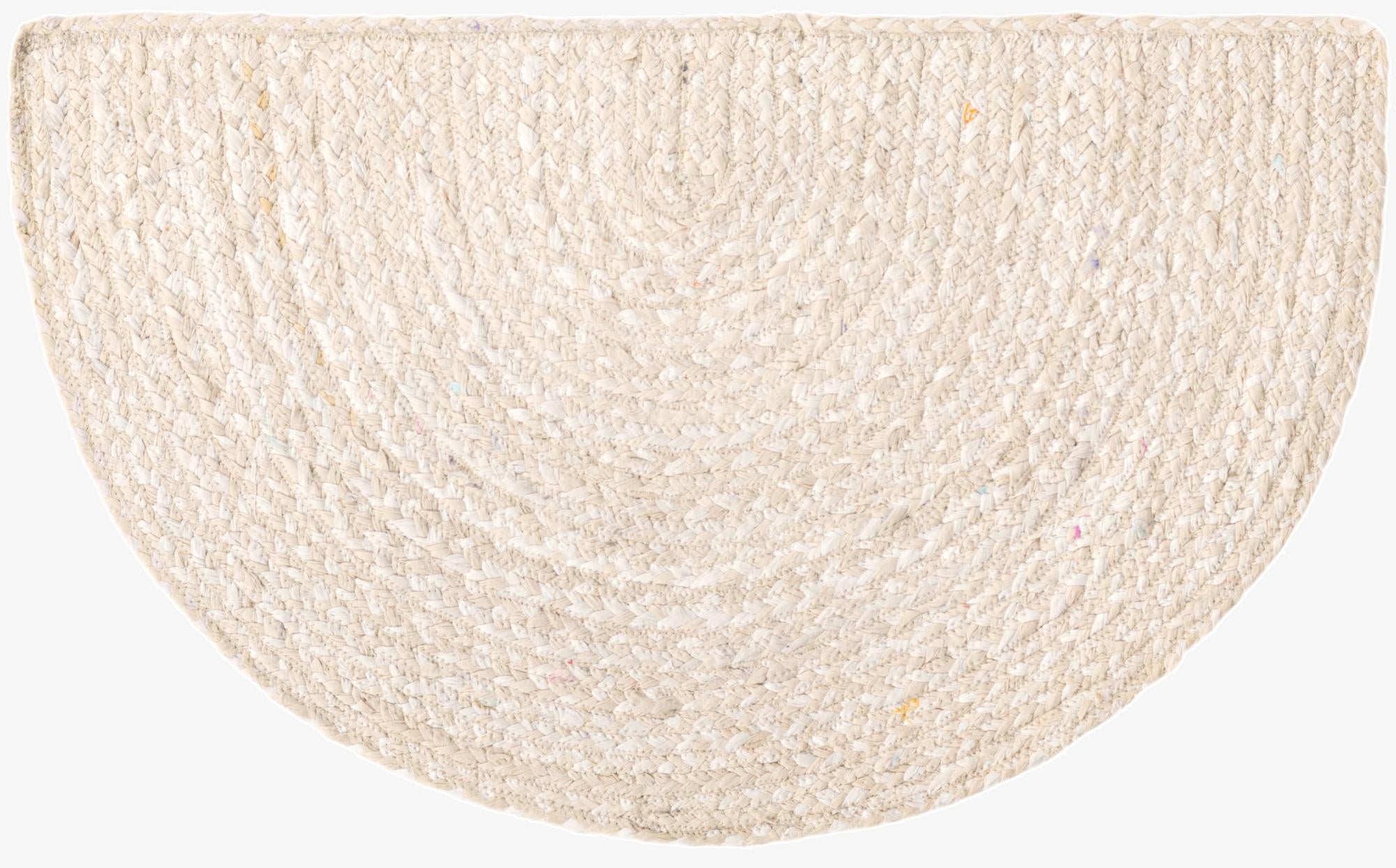  2' 2 x 3' 7  Hand Braided Chindi Hearth Rug