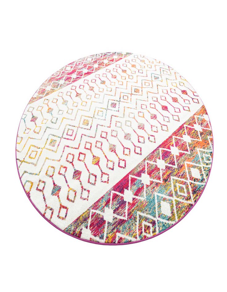 Detail image of  10' x 10' Moroccan Trellis Round Rug