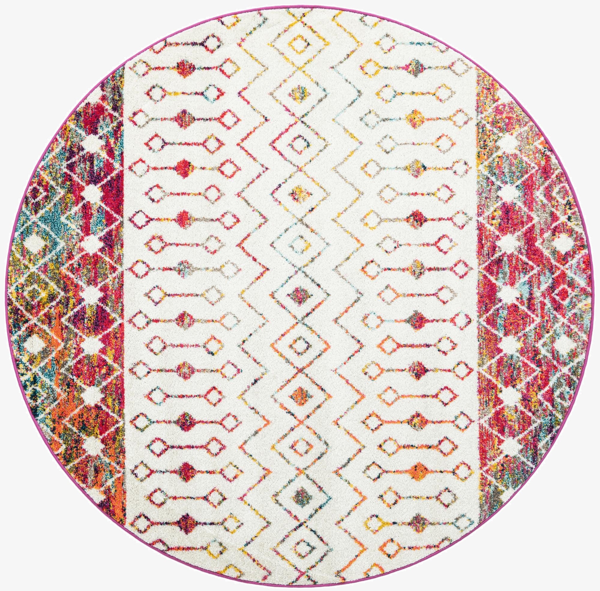  6' x 6' Moroccan Trellis Round Rug