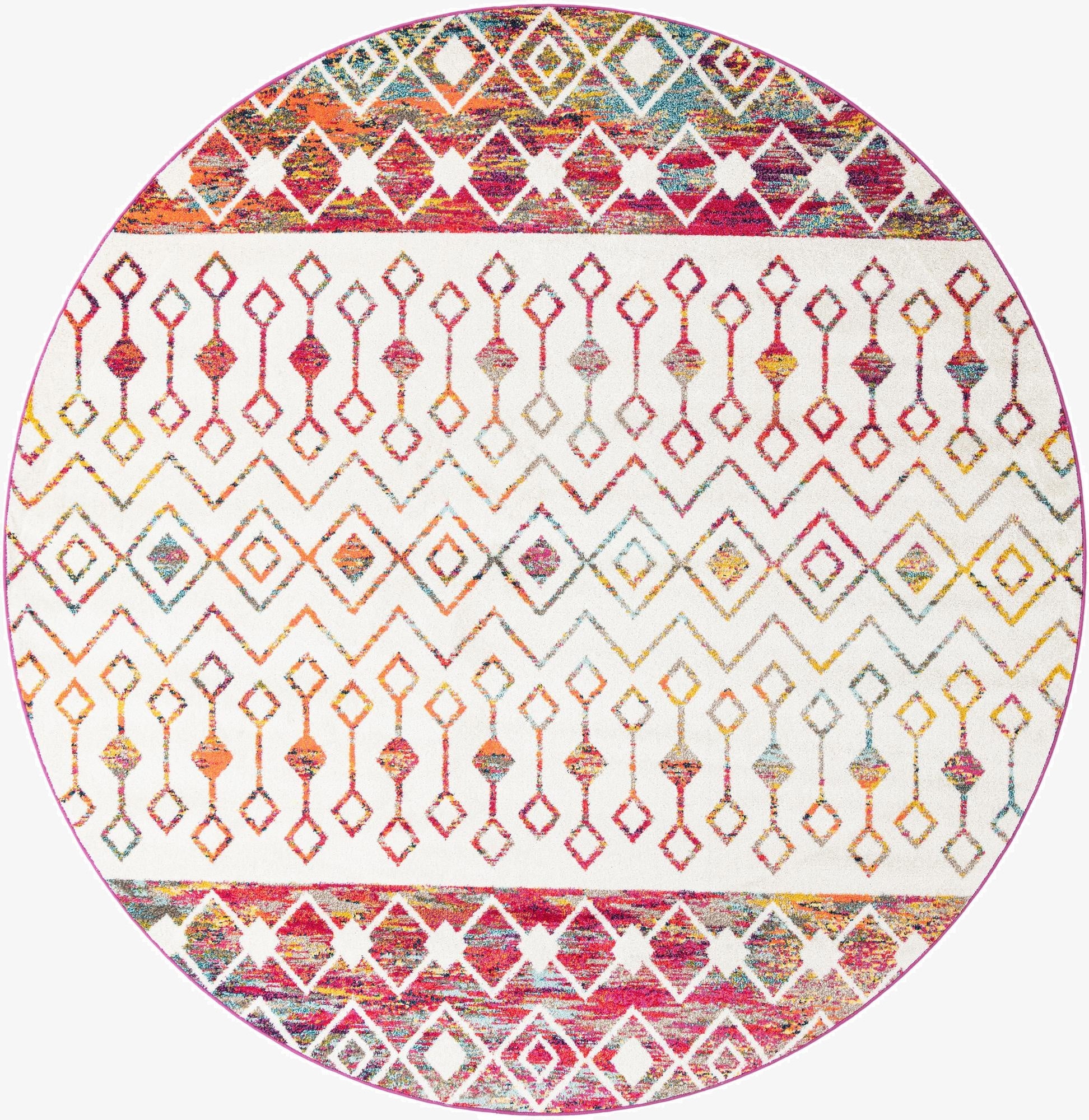  10' x 10' Moroccan Trellis Round Rug