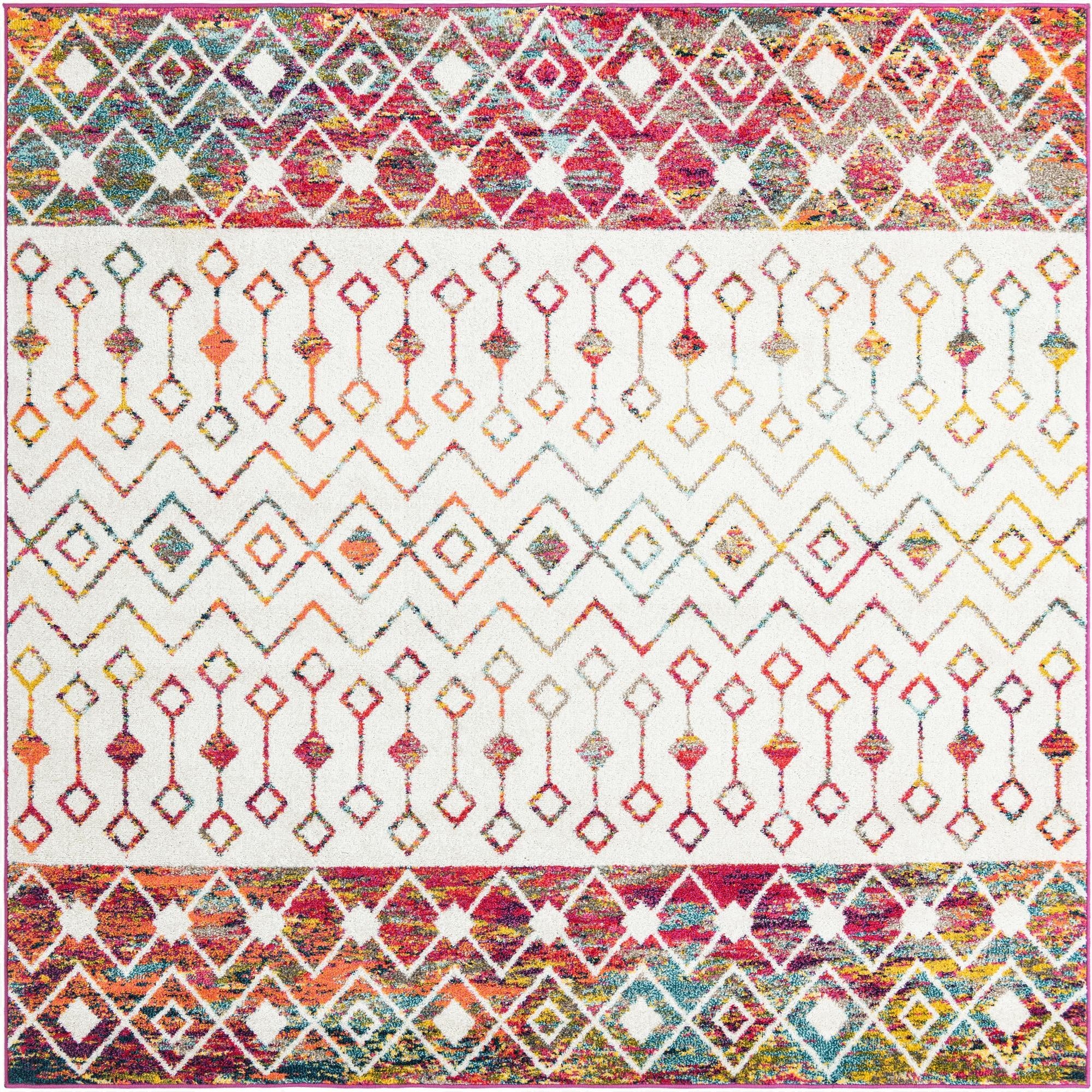  7' 10 x 7' 10 Moroccan Trellis Square Rug