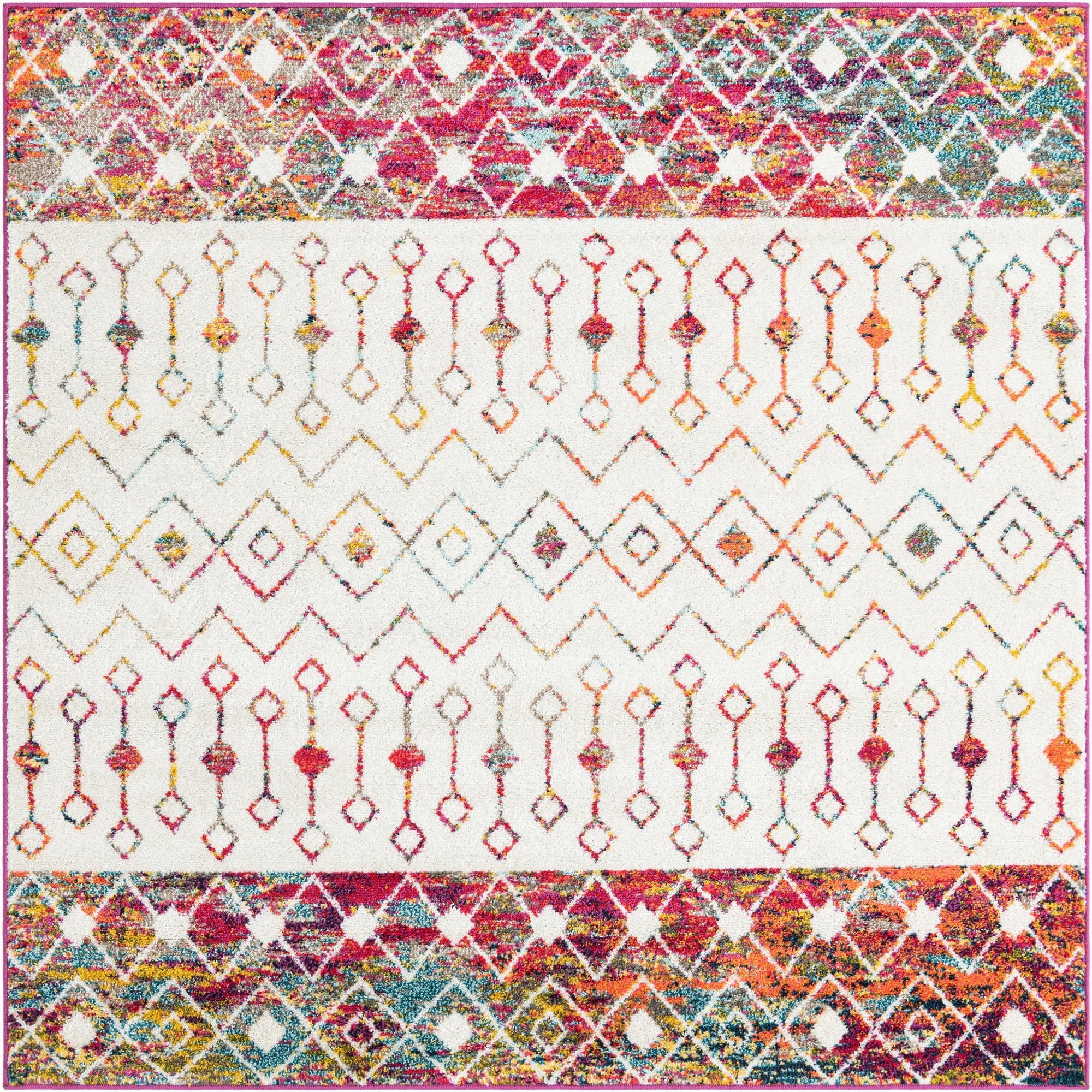  6' x 6' Moroccan Trellis Square Rug