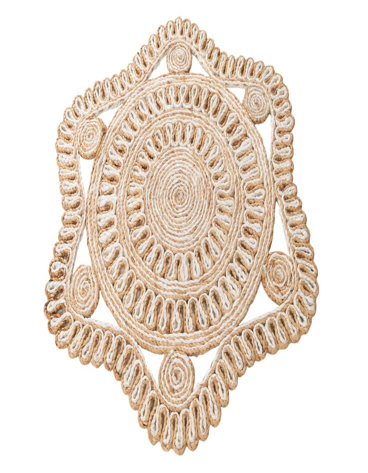 Detail image of  3' x 3'  Hand Braided Jute Round Rug