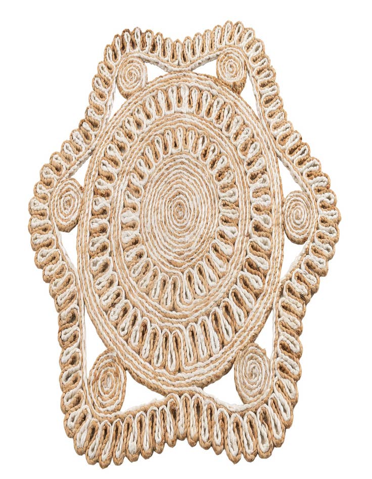 Detail image of  3' x 3'  Hand Braided Jute Round Rug