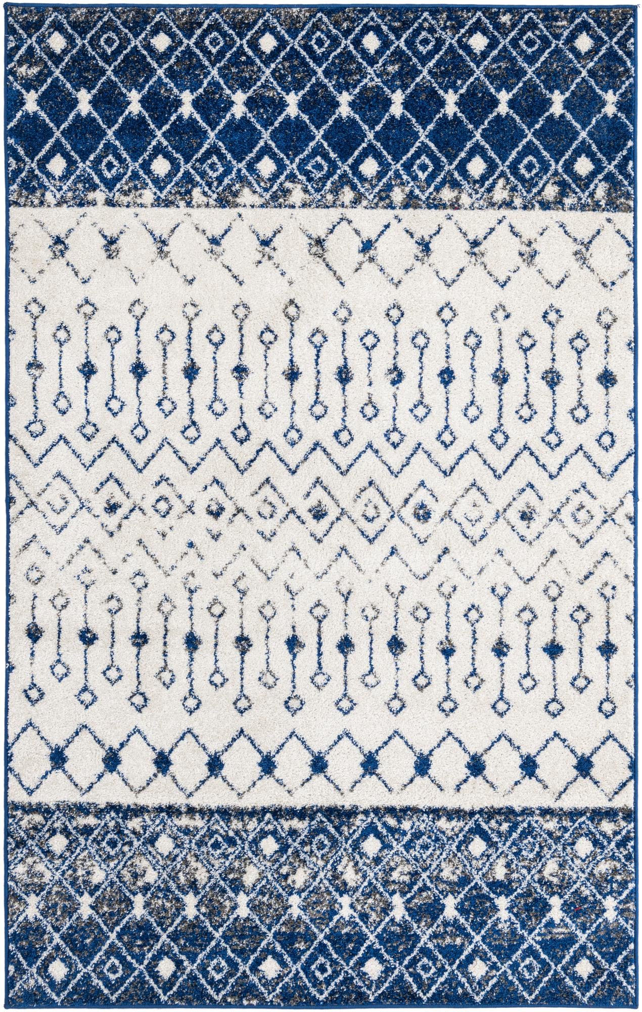 Rug Ivory Navy Blue Swatch link