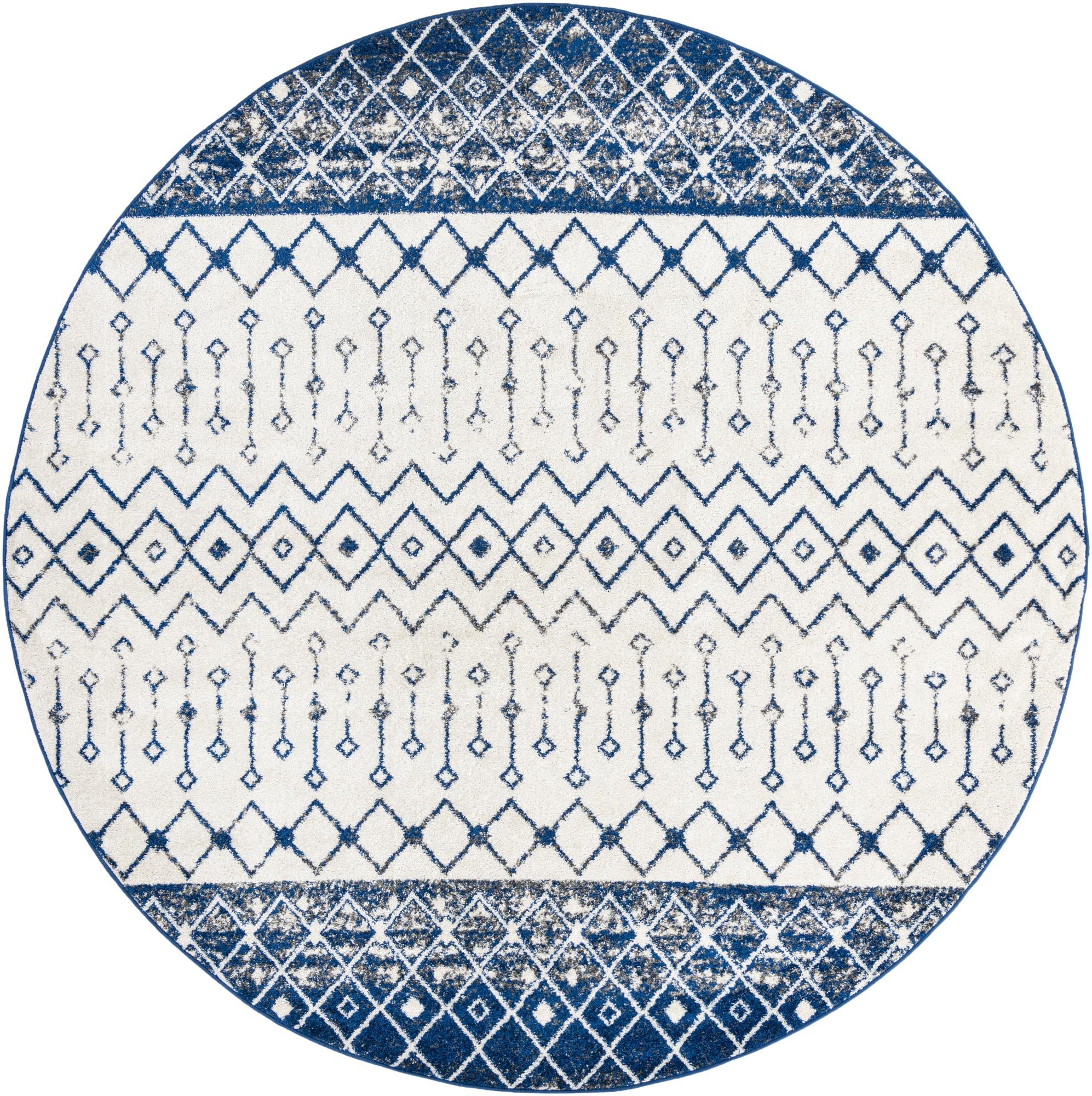 Rug Ivory Navy Blue Swatch link