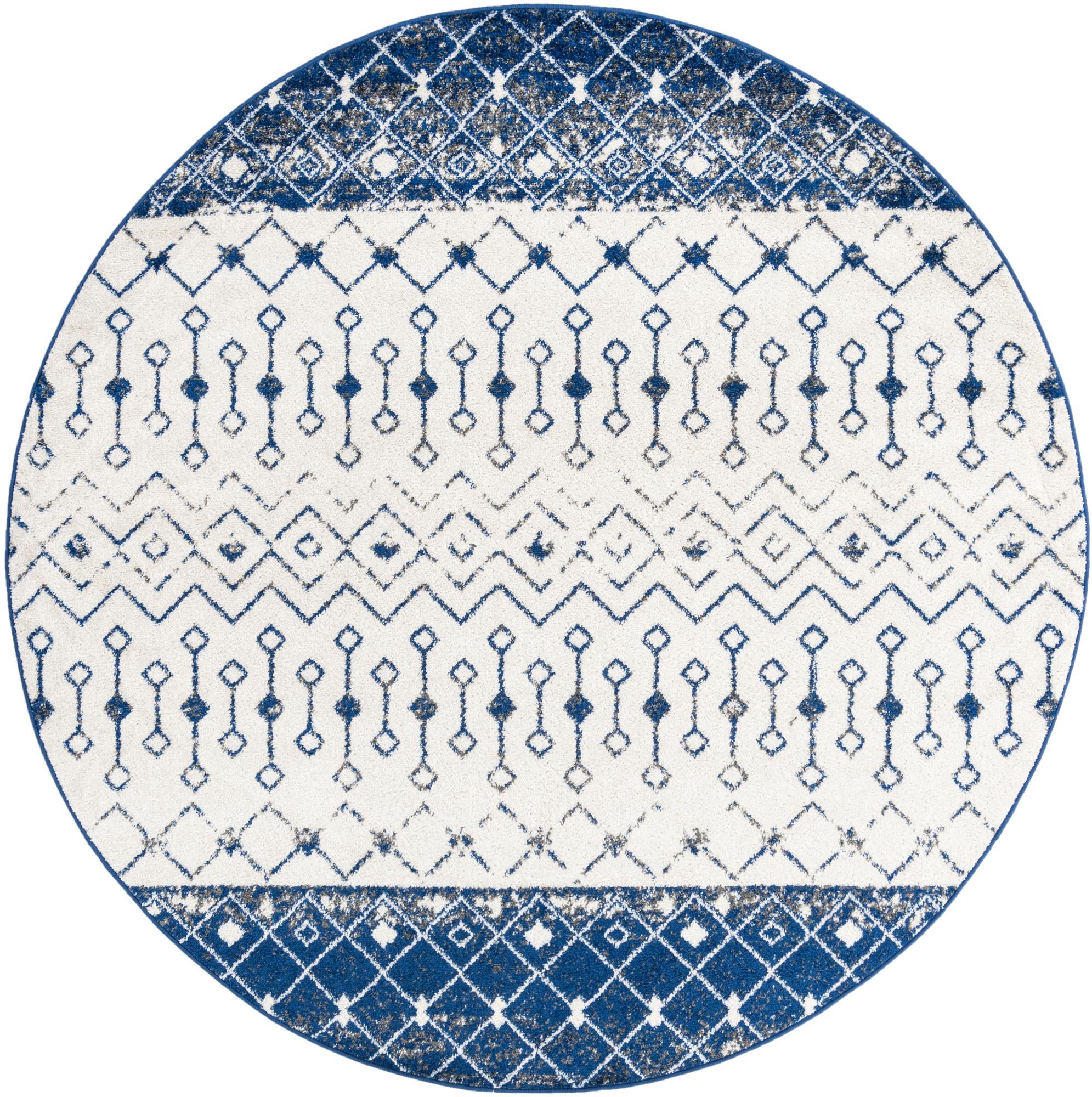 Rug Ivory Navy Blue Swatch link