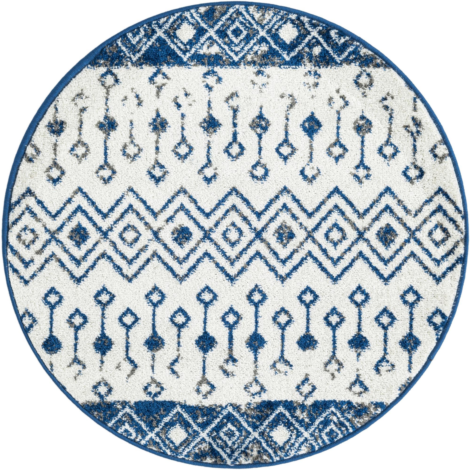 Rug Ivory Navy Blue Swatch link
