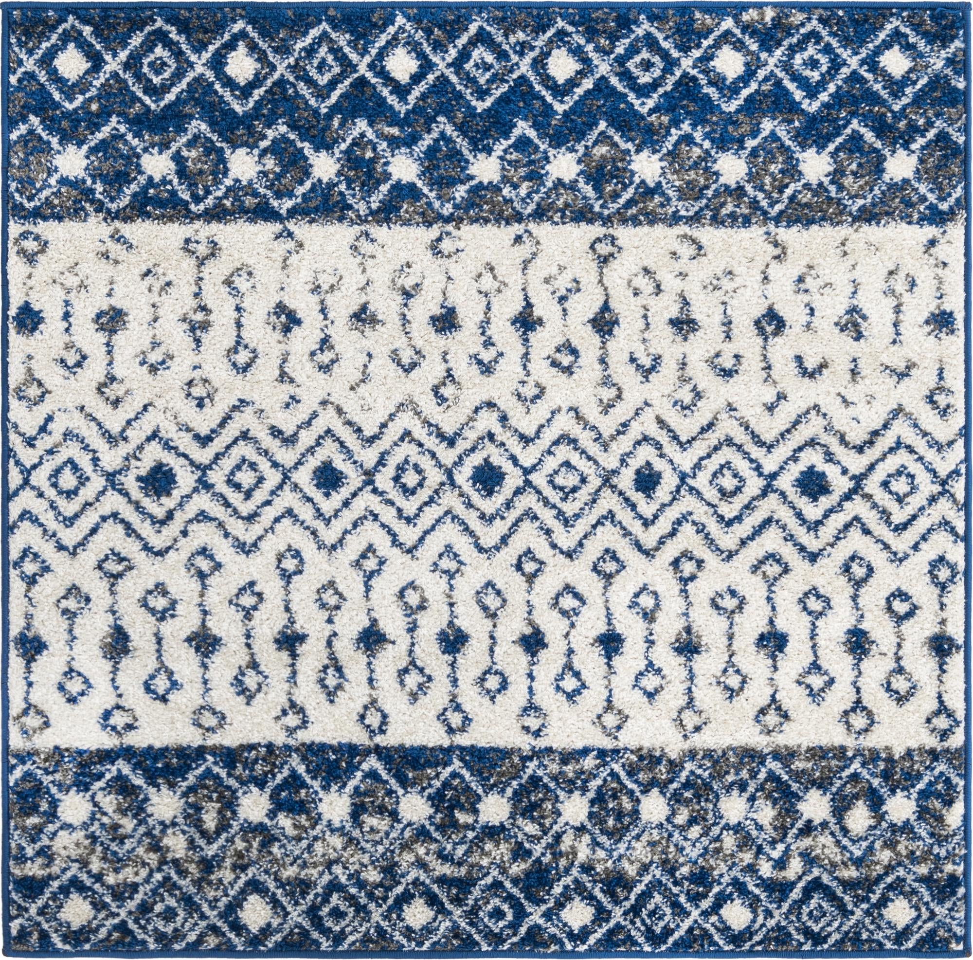 Rug Ivory Navy Blue Swatch link