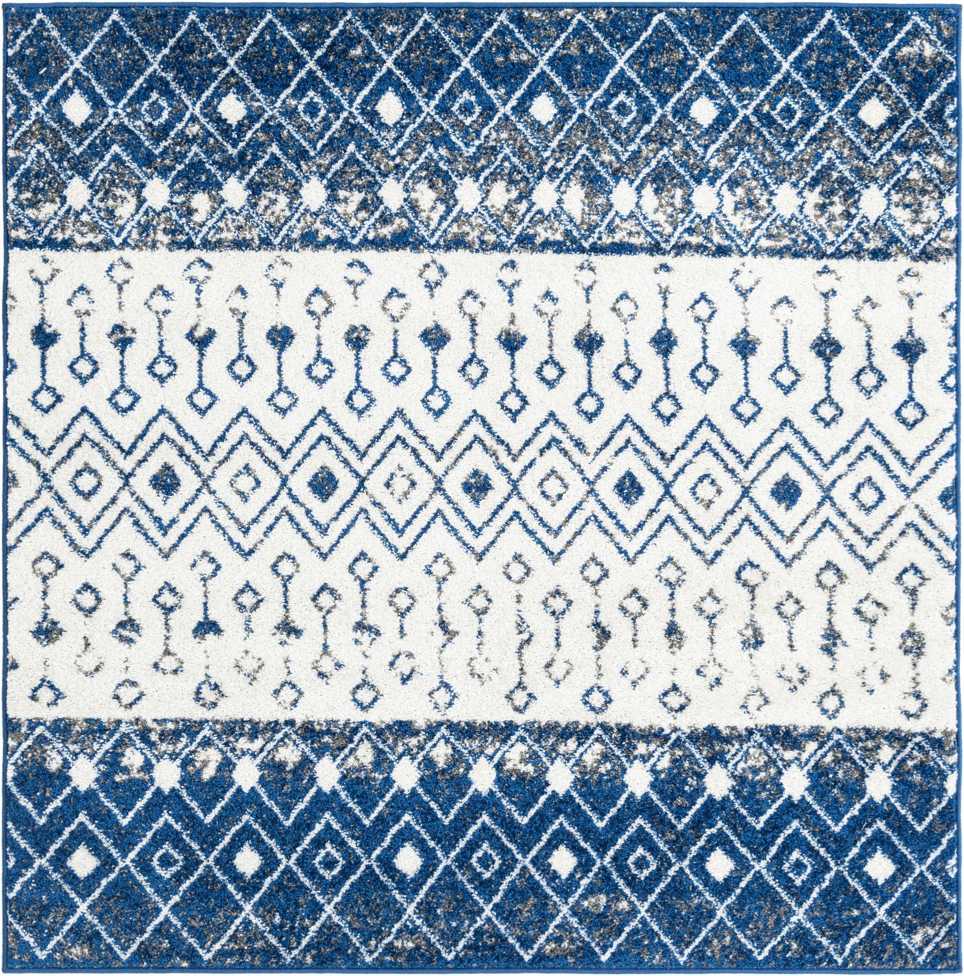 Rug Ivory Navy Blue Swatch link