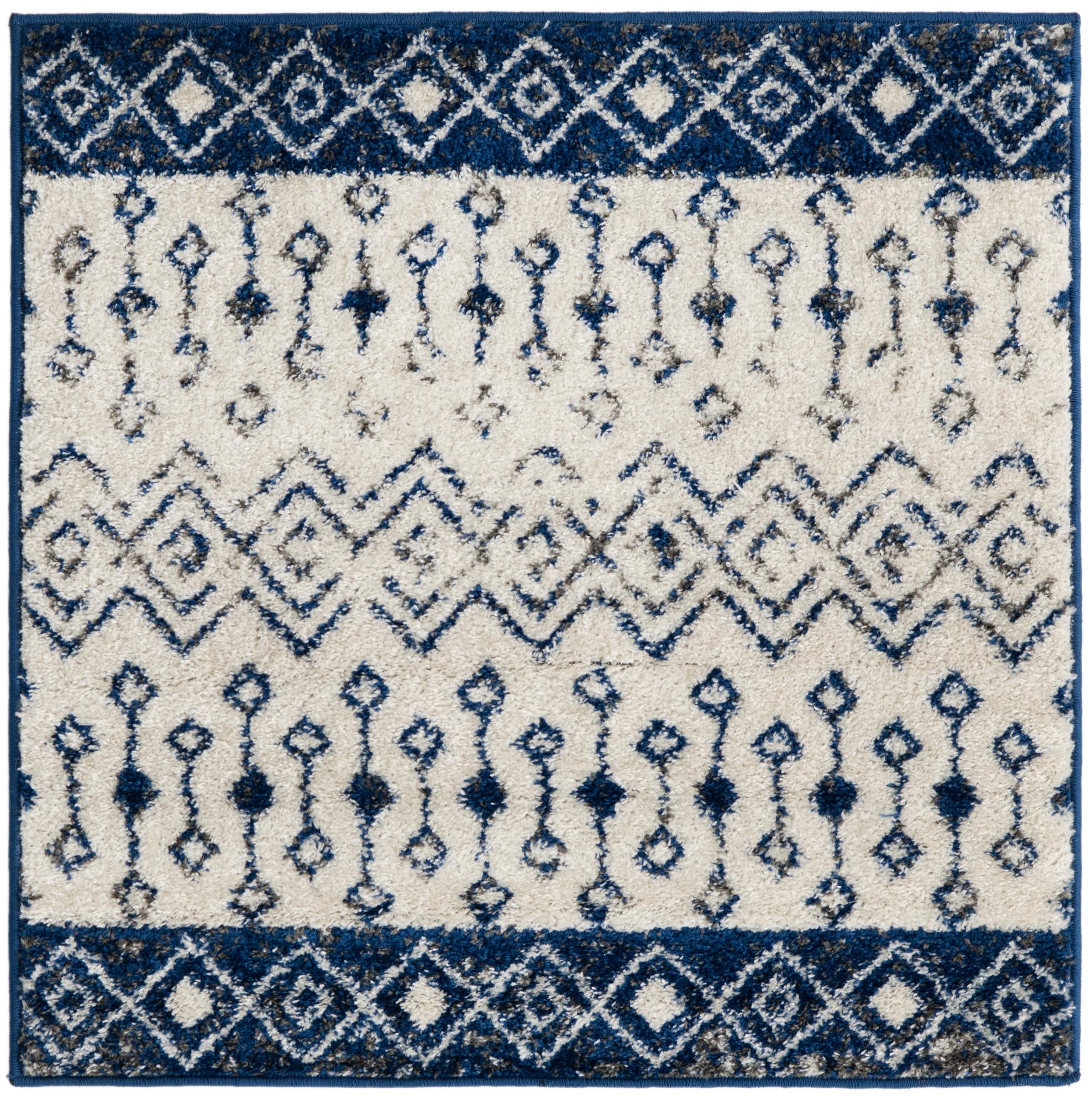 Rug Ivory Navy Blue Swatch link