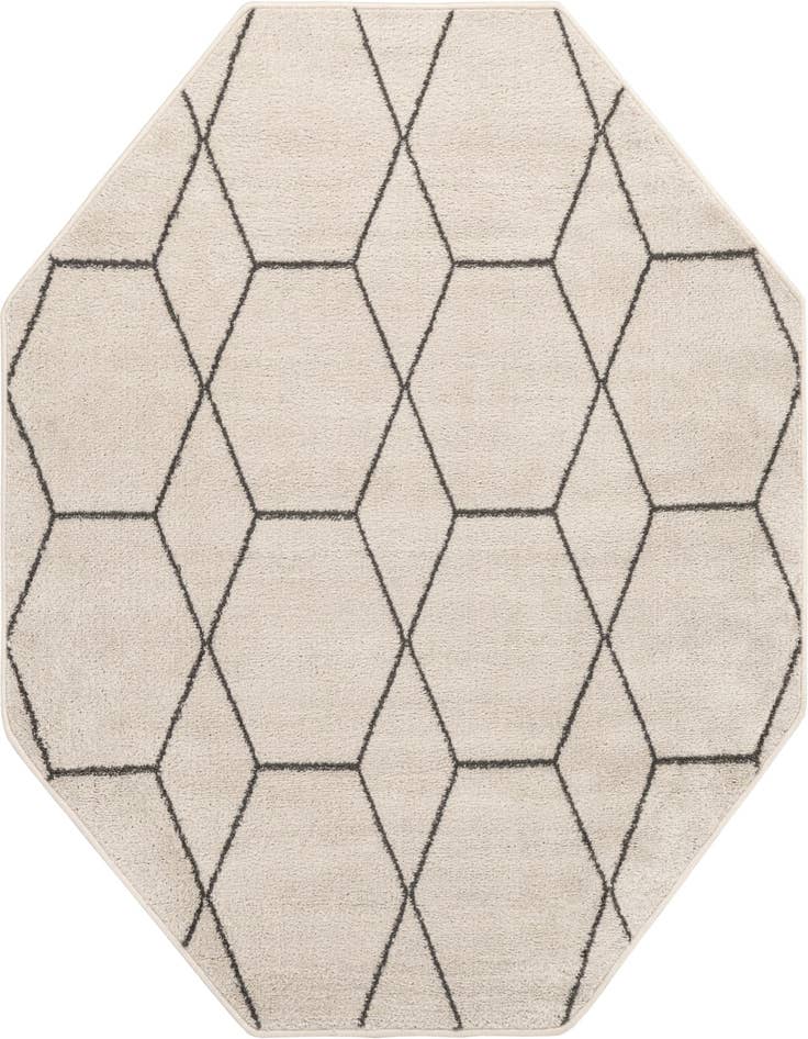 Detail image of  5' 3 x 5' 3 Lattice Frieze Octagon Rug