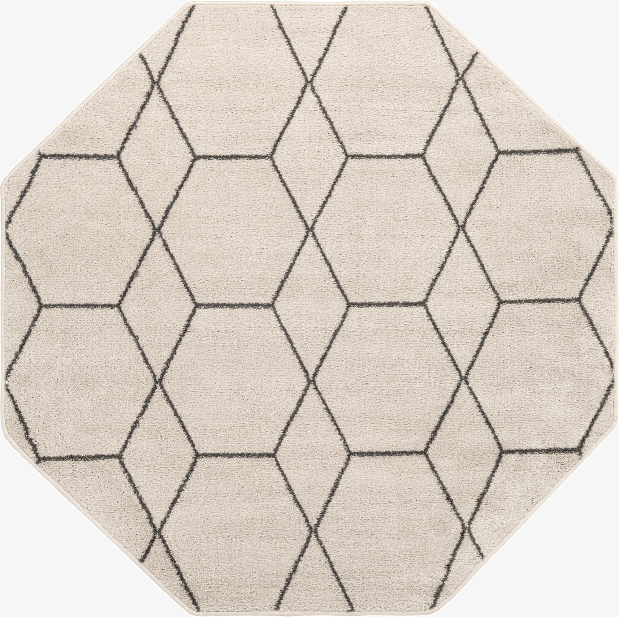 5' 3 x 5' 3 Lattice Frieze Octagon Rug