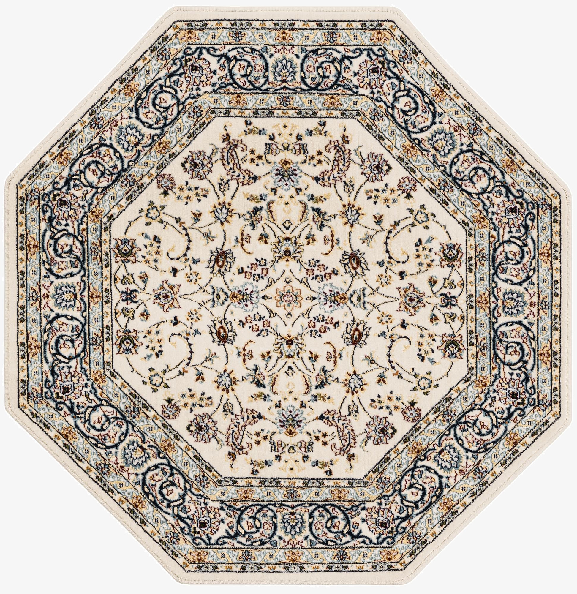  4' x 4' Nain Design Octagon Rug