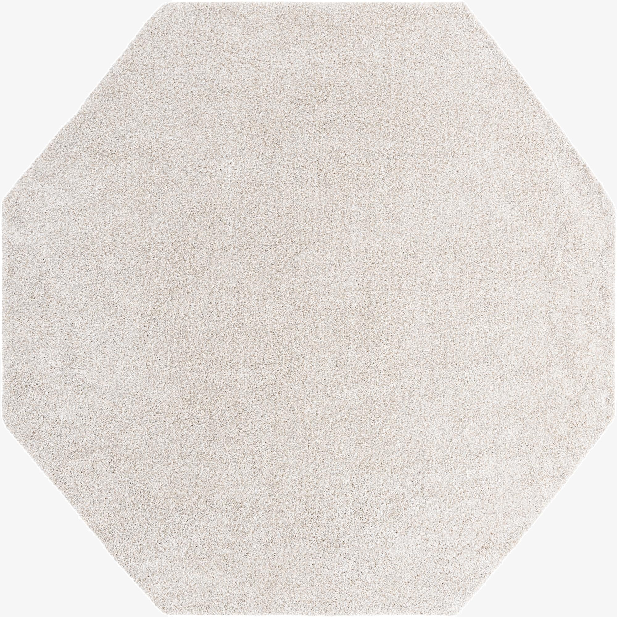  8' x 8' Solid Frieze Octagon Rug
