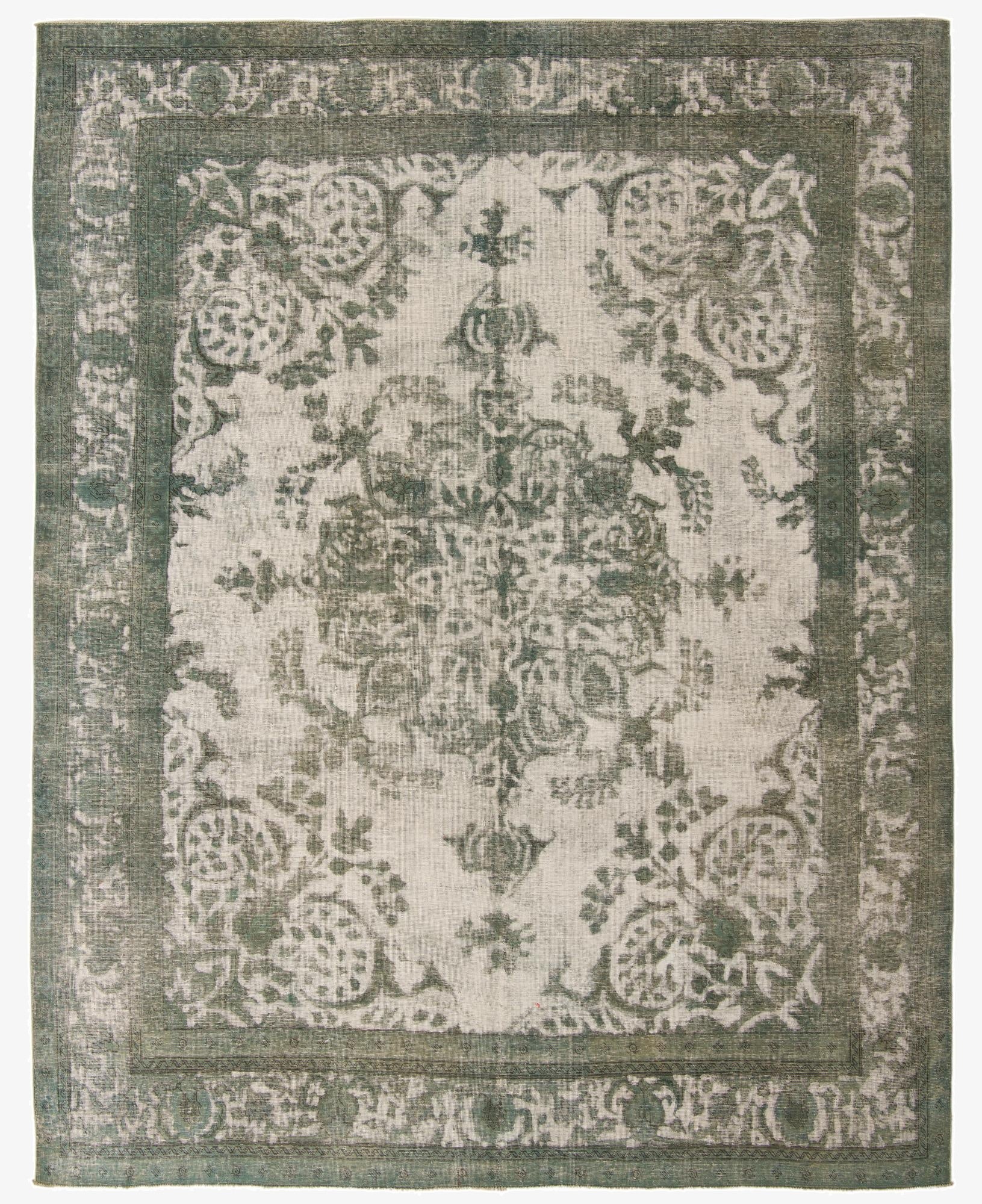  9' 8 x 12' 4  Hand Knotted Ultra Vintage Persian Wool Rug