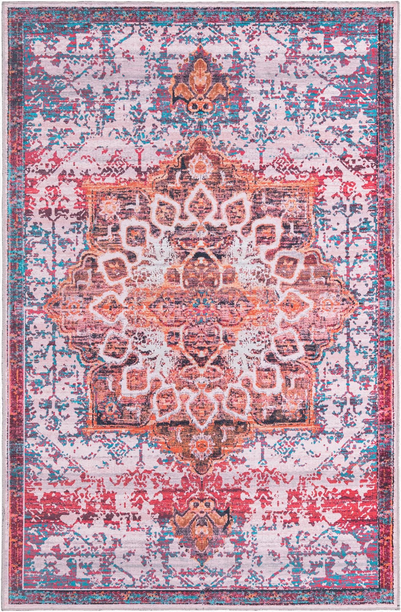  5' 3 x 8'  Washable Francesca Rug