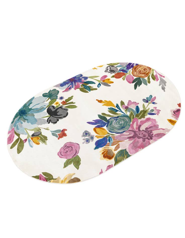 Detail image of  5' 3 x 7' 10 Blossom Oval Rug