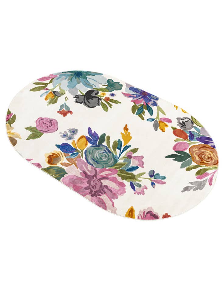 Detail image of  5' 3 x 7' 10 Blossom Oval Rug