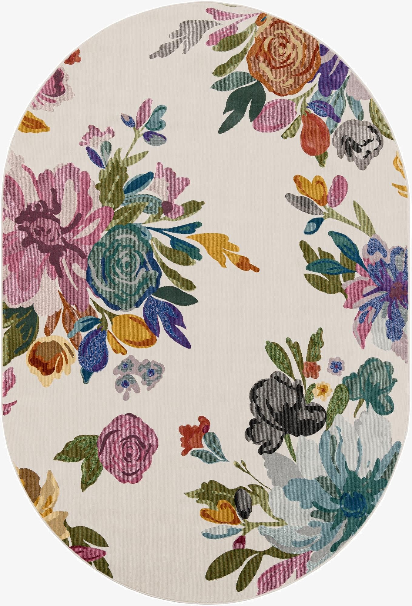  7' 1 x 10' Blossom Oval Rug