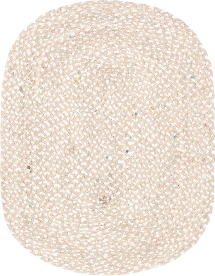 Detail image of  3' 3 x 5' 1  Hand Braided Chindi Oval Rug