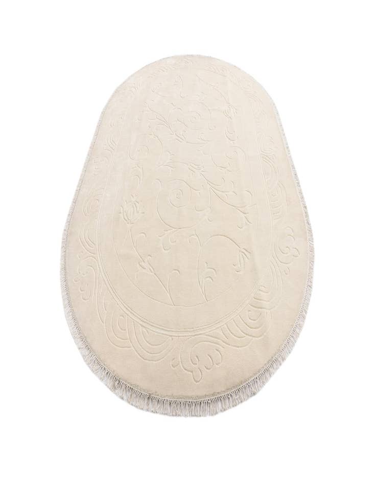 Detail image of  6' 6 x 9' 8  Hand Knotted Darya Wool Oval Rug