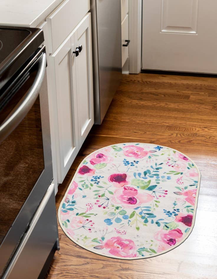 Detail image of  2' x 3' 1  Washable Jill Zarin Caribbean Indoor / Outdoor Oval Rug