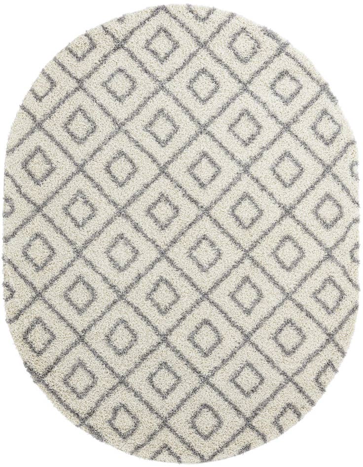 Detail image of  7' 10 x 10' Lattice Shag Oval Rug