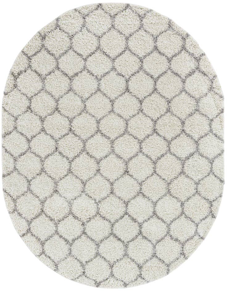 Detail image of  7' 10 x 10' Lattice Shag Oval Rug