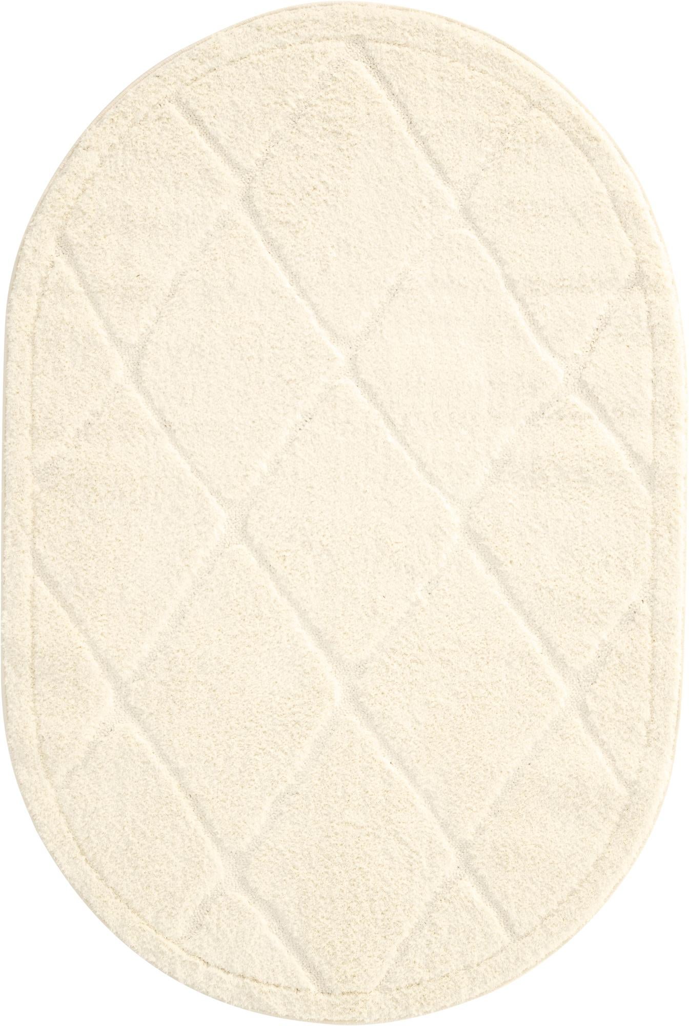 4' x 6' Lattice Shag Oval Rug