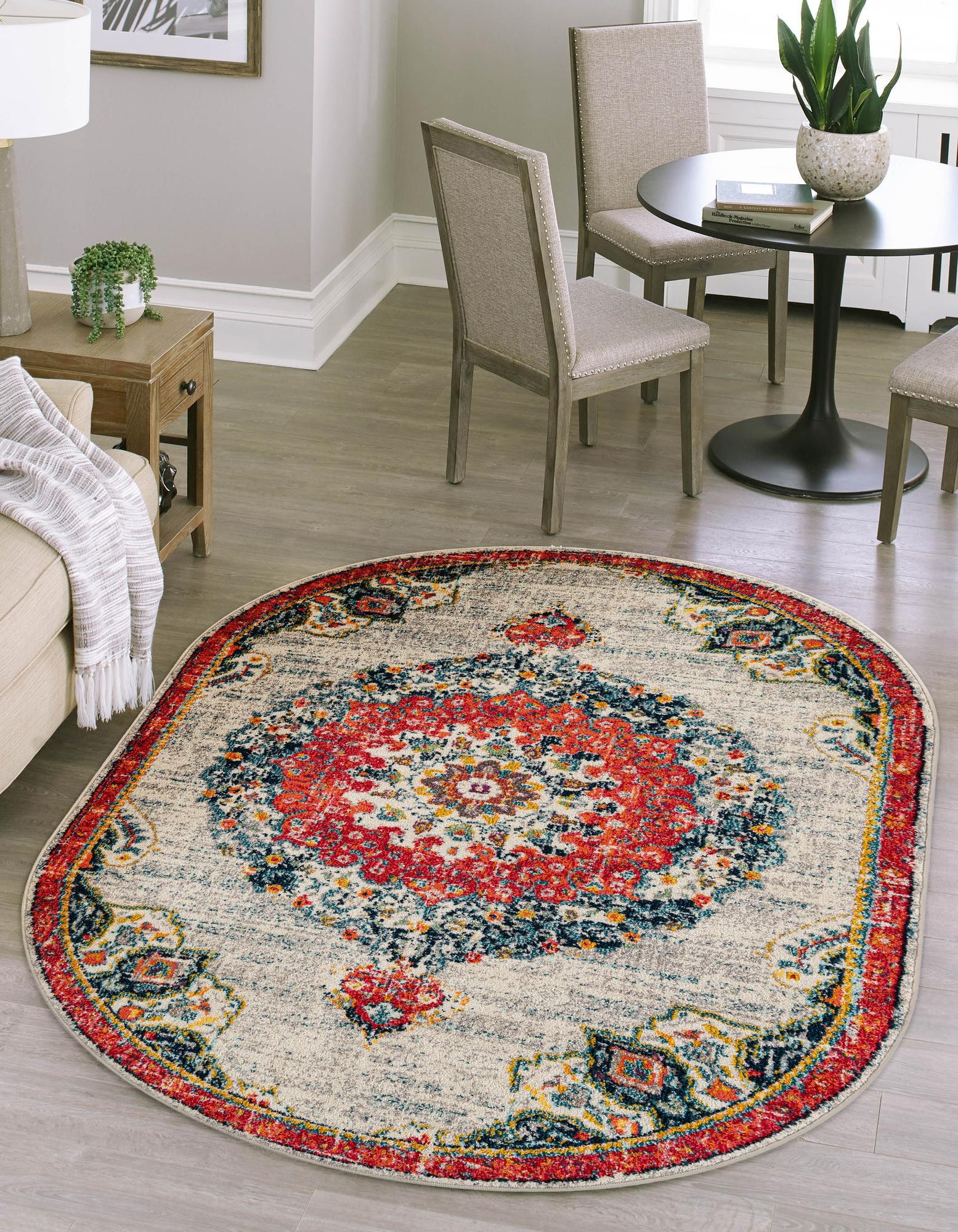 Ivory 4' x 6' Madeline Oval Rug | Rugs.com