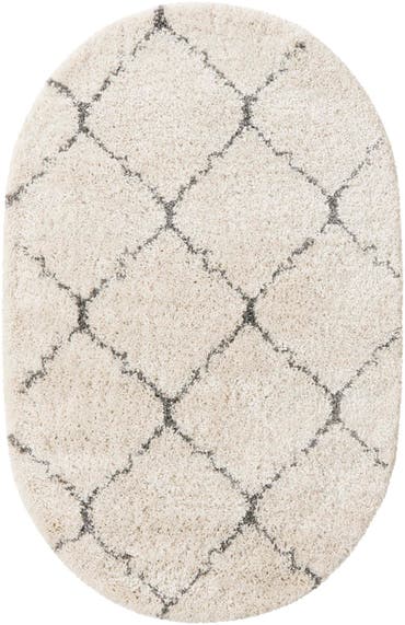  4' x 6' Moroccan Shag Oval Rug