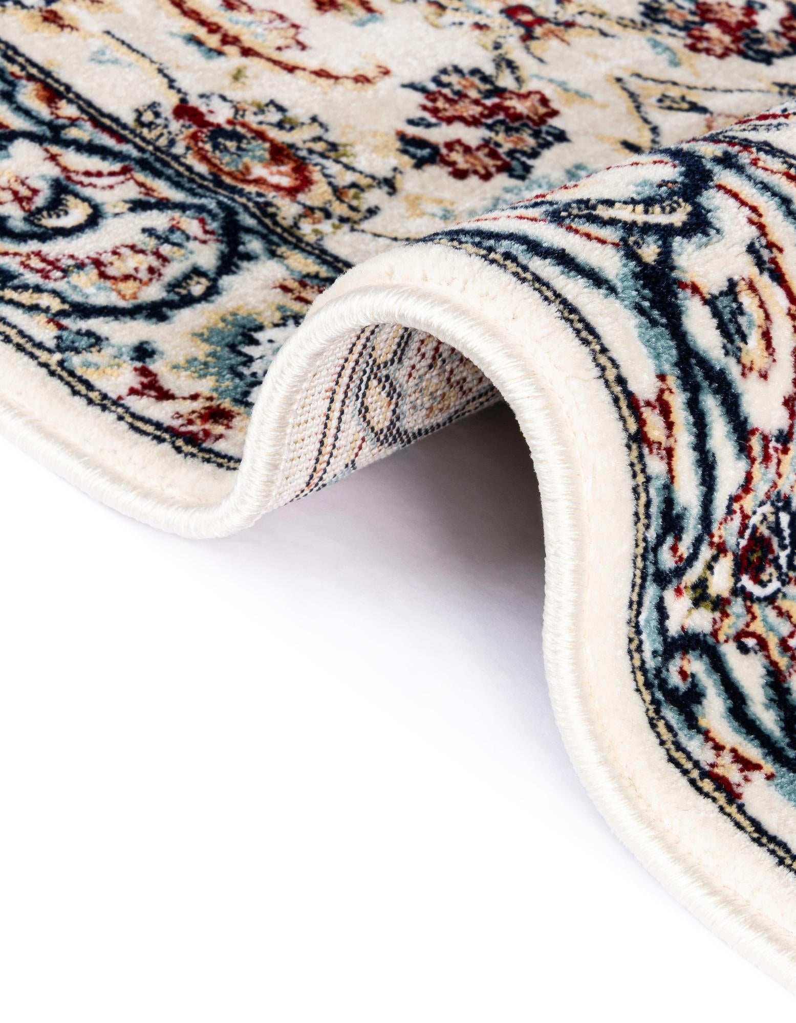 Ivory 4' x 6' Nain Design Oval Rug | Rugs.com