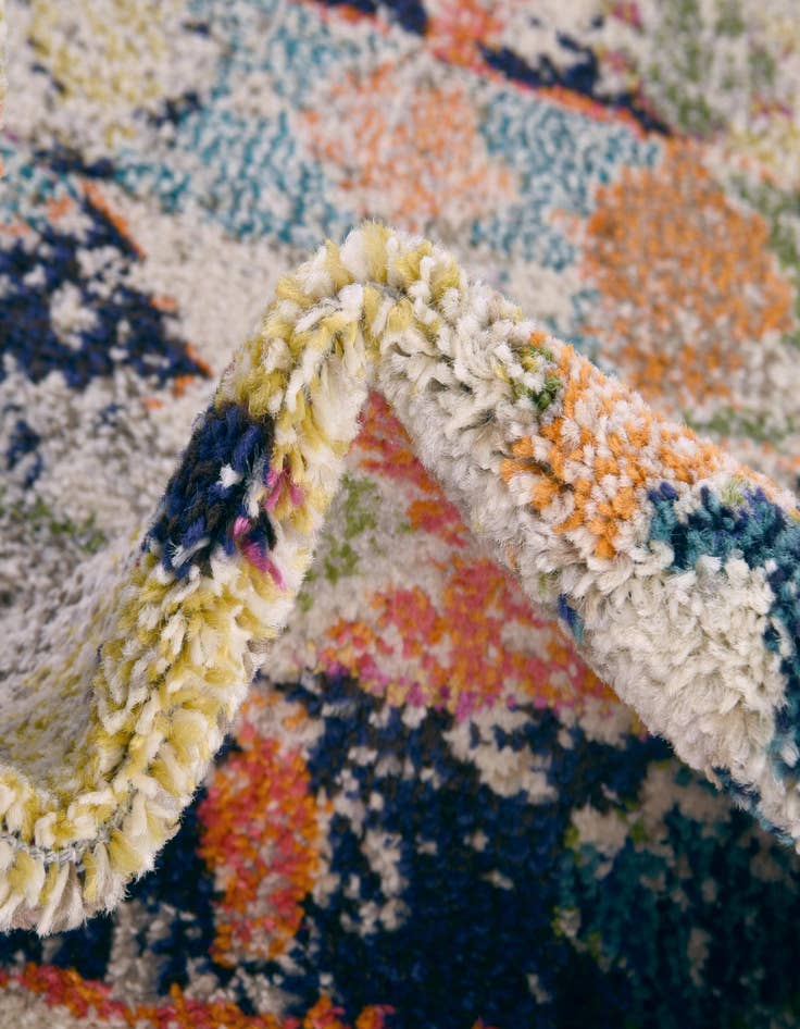 Detail image of  7' 10 x 10'  Washable Vivid Oval Rug