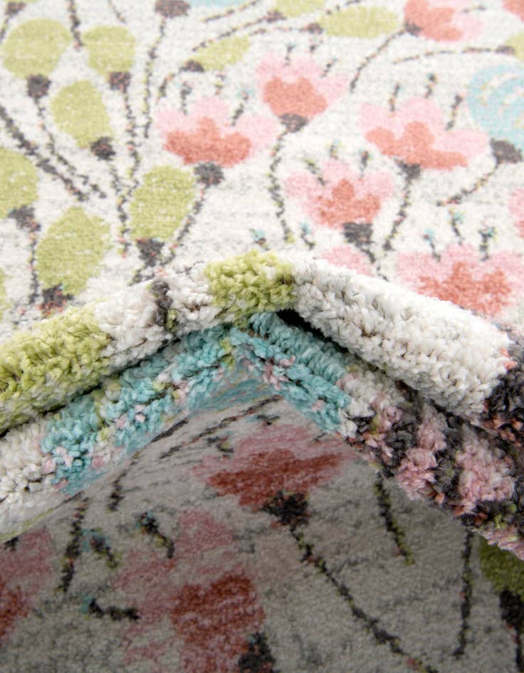 Detail image of  3' 3 x 5' 3 Flowers Whimsy Kids Oval Rug