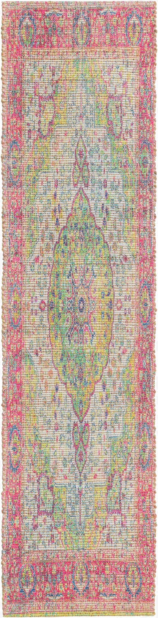  2' 2 x 8'  Hand Woven Chenille Jute Runner Rug