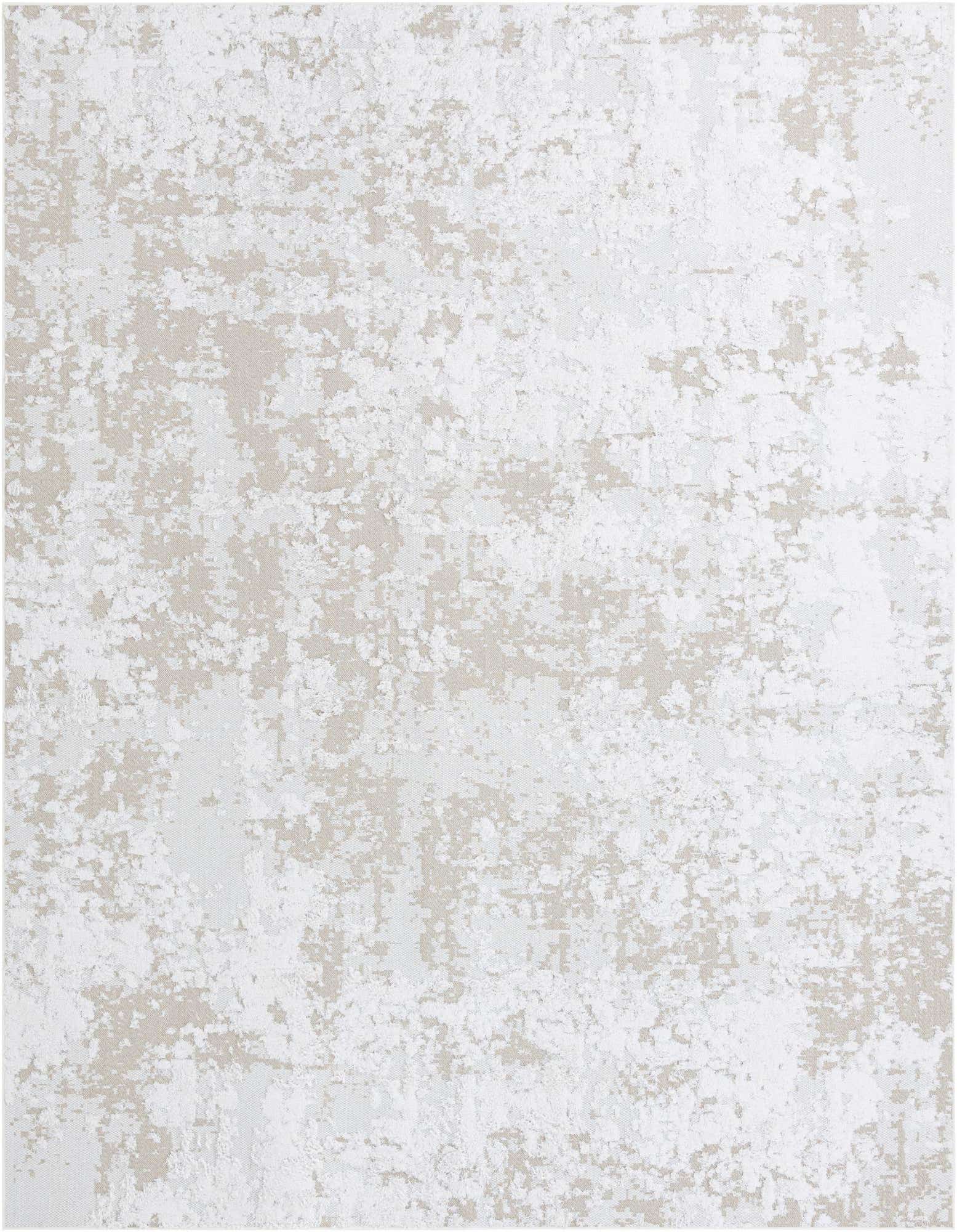 A 9x12 rectangular Abbey Collection rug from Rugs.com, featuring an abstract pattern in ivory and cream tones, with a textured, medium pile.