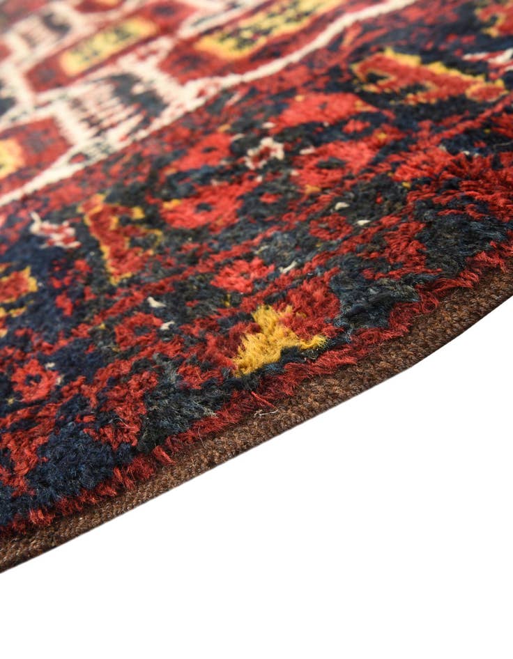 Detail image of  3' 10 x 4' 10  Hand Knotted Afghan Akhche Wool Rug