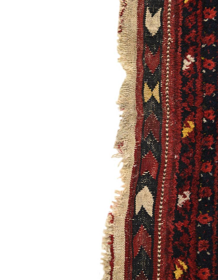Detail image of  3' 10 x 4' 10  Hand Knotted Afghan Akhche Wool Rug